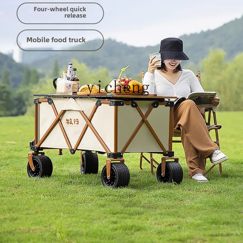 Pull Cart Fold - Carrito de camping XL plegable, carrito