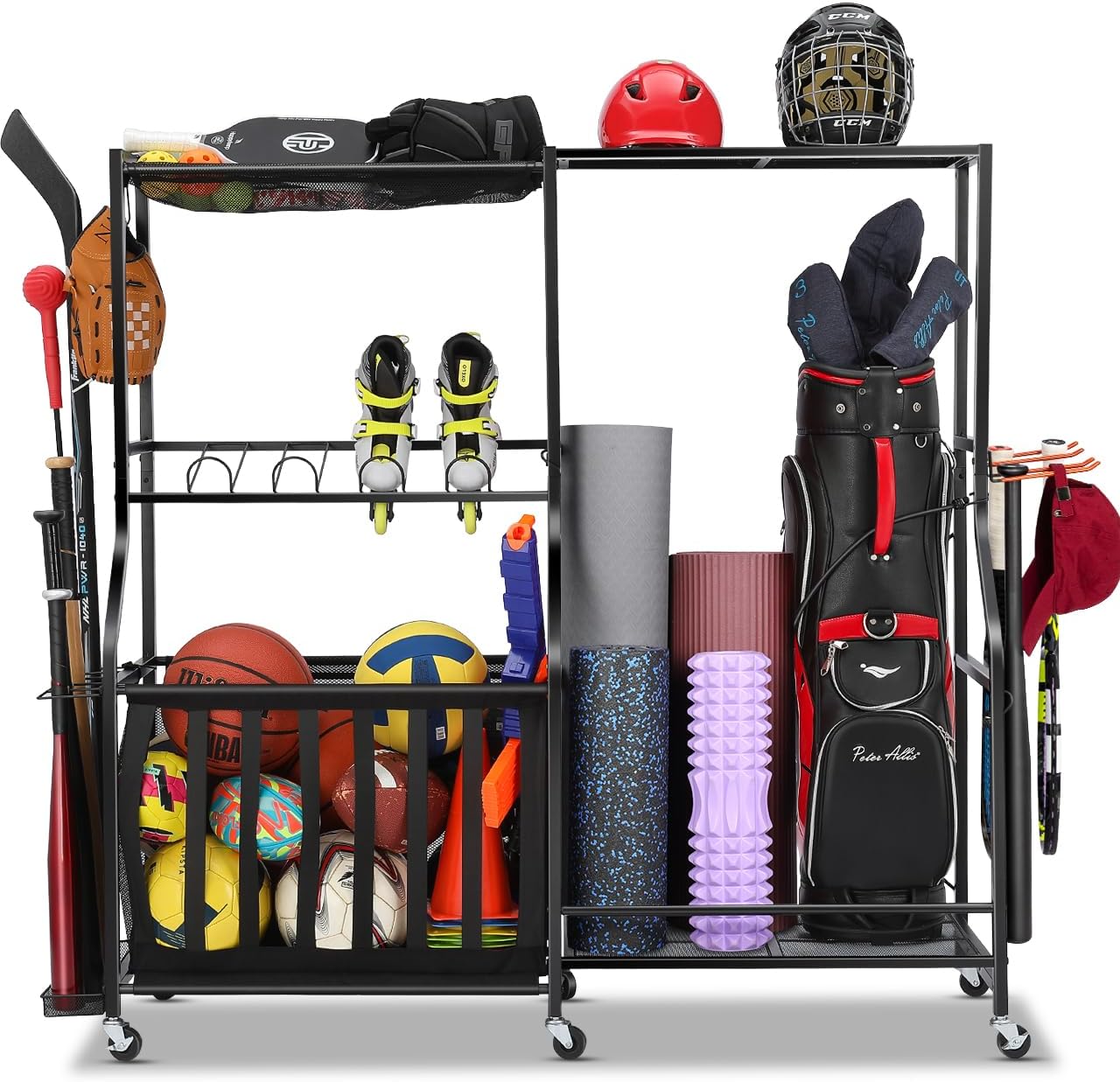Golf Equipment Organizer For Garage - Organizador de Equipamiento Deportivo para Garaje