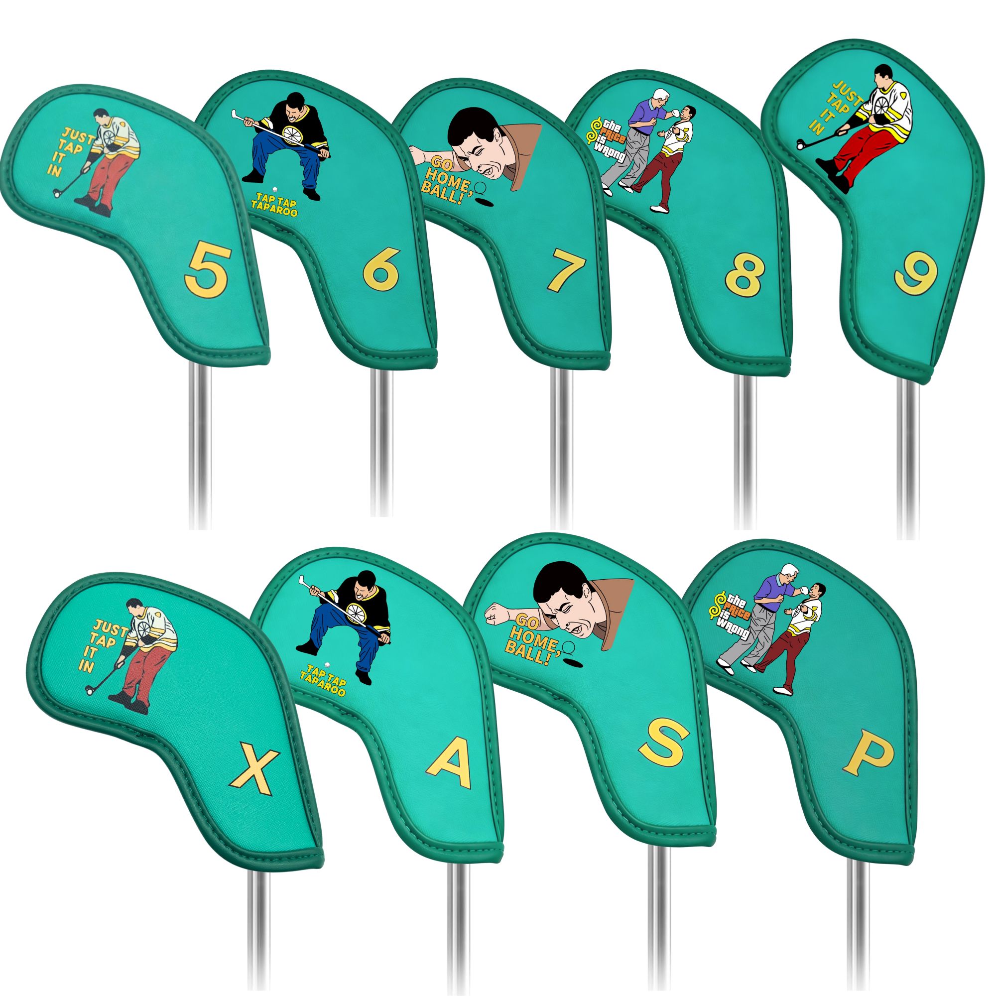 Golf Equipment Organizer - 9 fundas para hierros de golf
