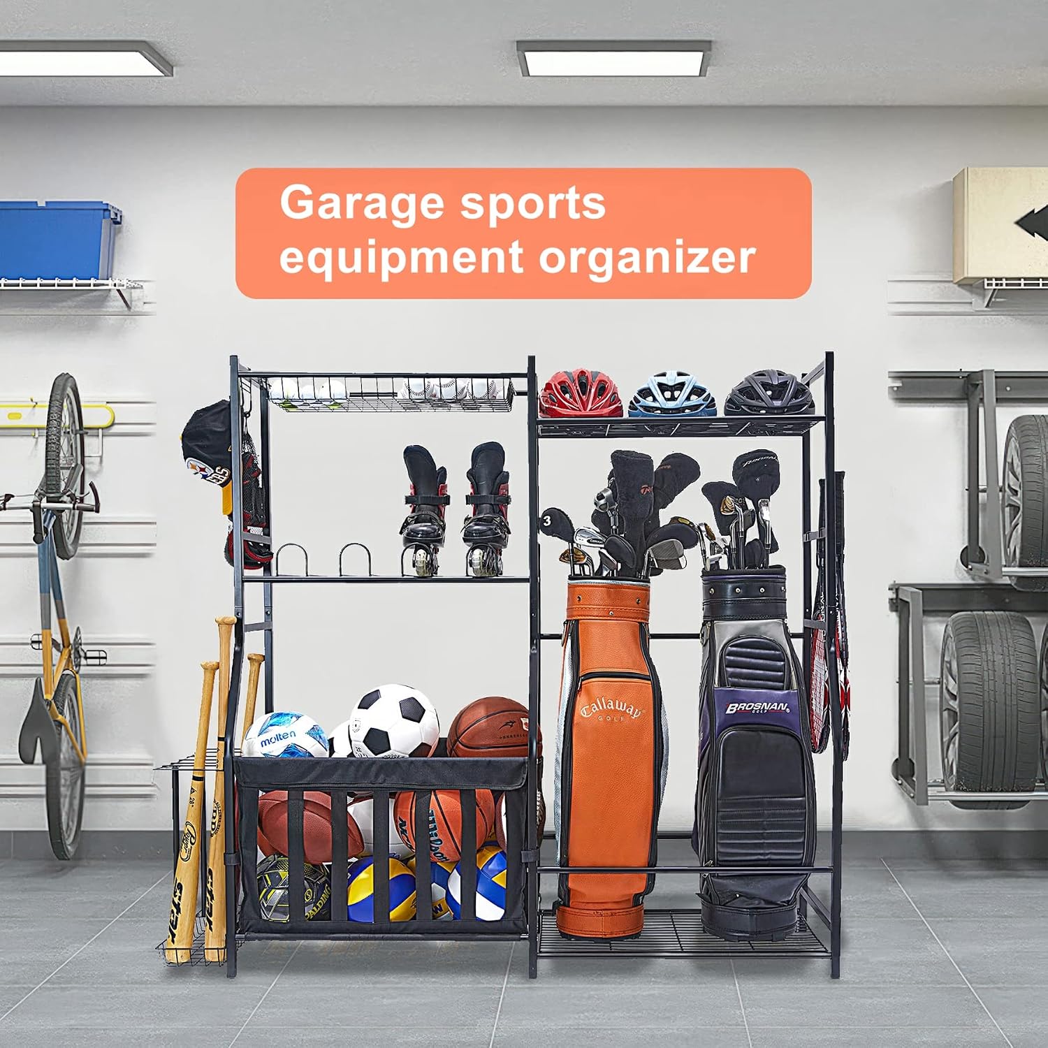 Estante de Almacenamiento para - Golf Equipment Organizer For Garage reseña y precio